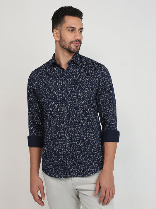 Park Avenue Blue Casual Shirt