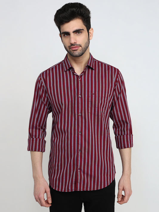 Park Avenue Red Casual Shirt 