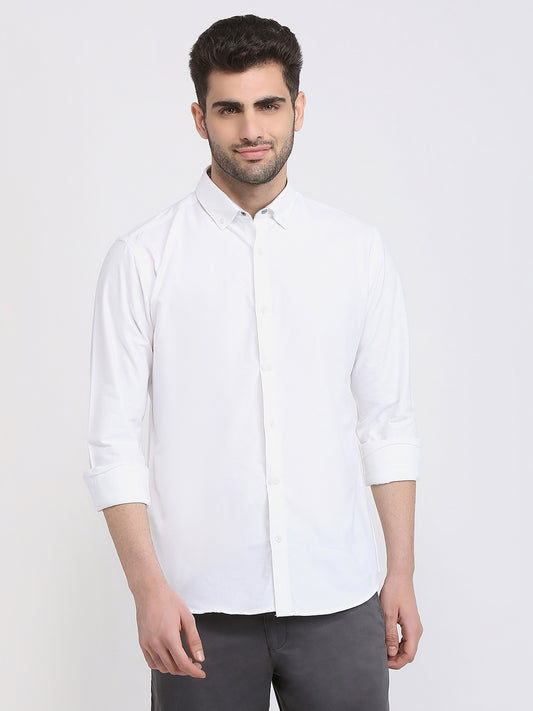 Park Avenue White Casual Shirt 