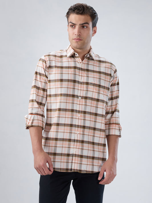 Park Avenue Orange Casual Shirt