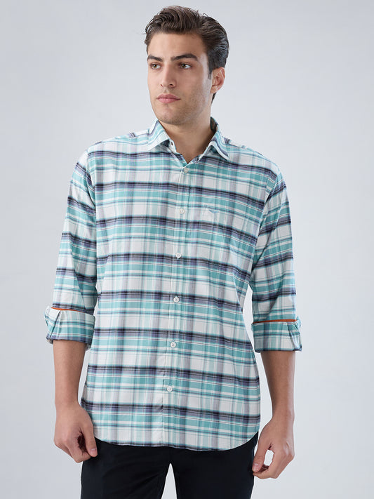 Park Avenue Blue Casual Shirt