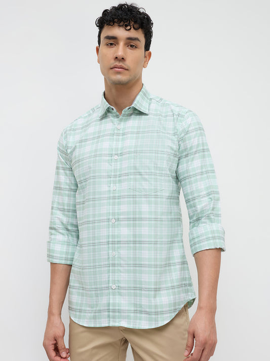 Park Avenue Green Casual Shirt