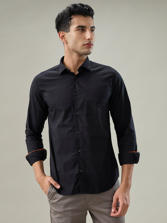 Park Avenue Black Casual Shirt