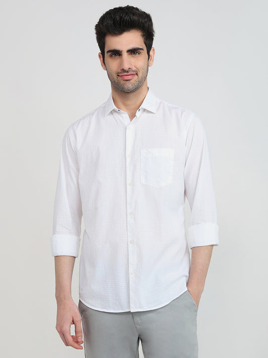 Park Avenue White Casual Shirt
