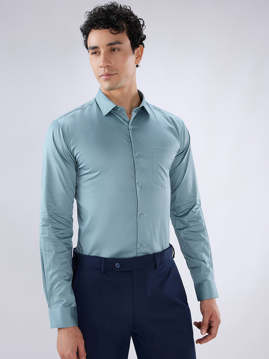 Park Avenue Blue Casual Shirt
