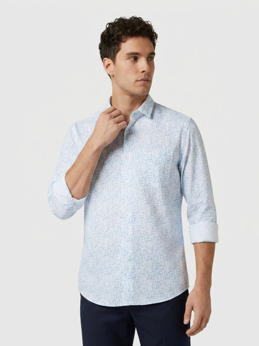 Park Avenue Blue Casual Shirt