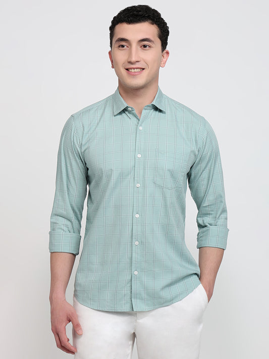 Park Avenue Green Casual Shirt