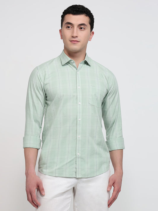 Park Avenue Green Casual Shirt