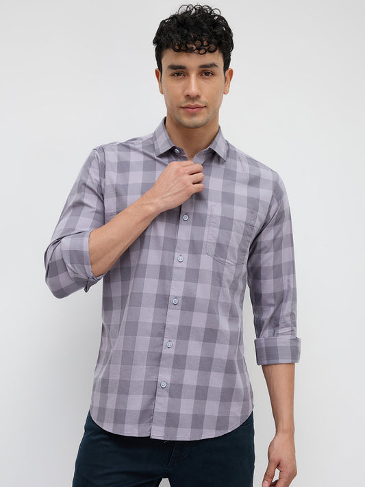 Park Avenue Grey Casual Shirt