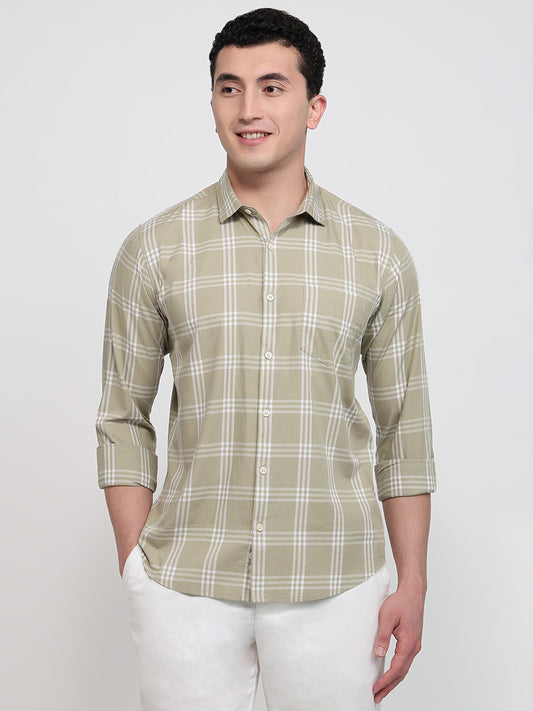 Park Avenue Green Casual Shirt