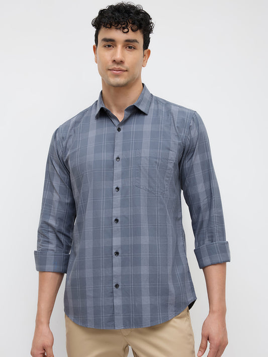 Park Avenue Grey Casual Shirt