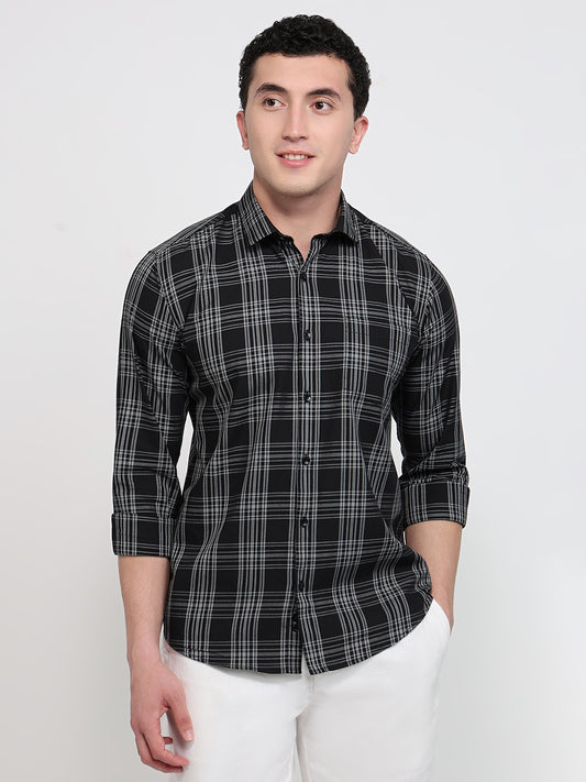 Park Avenue Black Casual Shirt