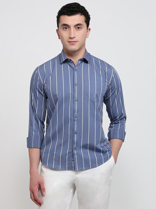Park Avenue Blue Casual Shirt