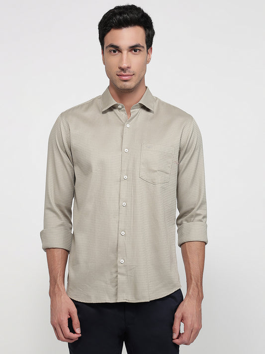 Park Avenue Khaki Casual Shirt