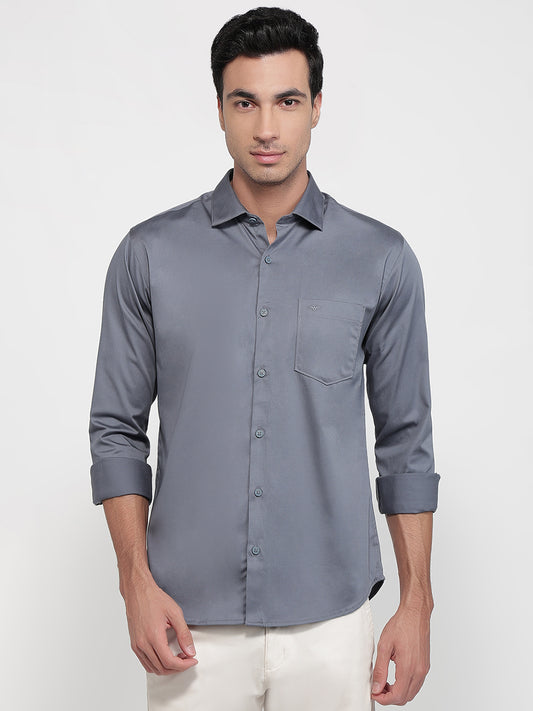 Park Avenue Grey Casual Shirt