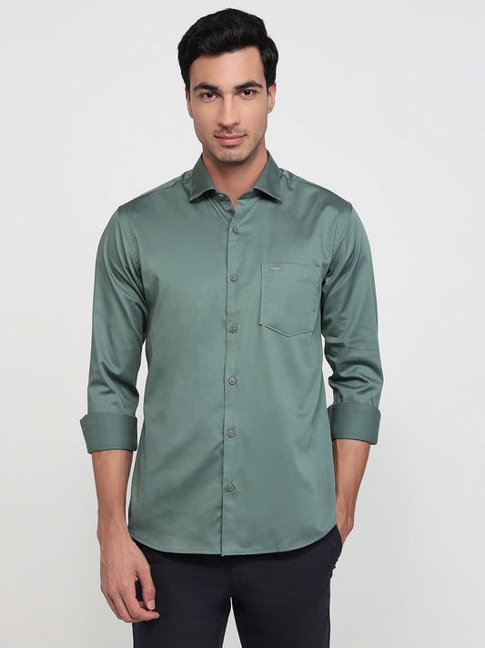 Park Avenue Green Casual Shirt