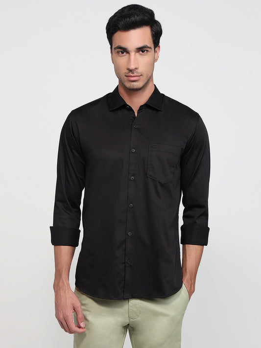 Park Avenue Black Casual Shirt