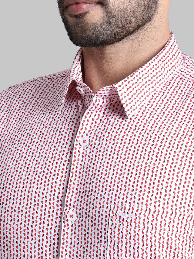 Park Avenue Red Casual Shirt 