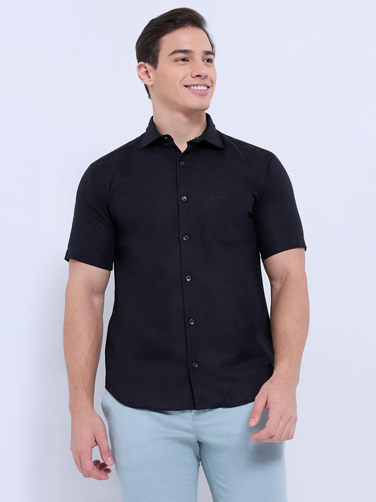 Park Avenue Black Casual Shirt 
