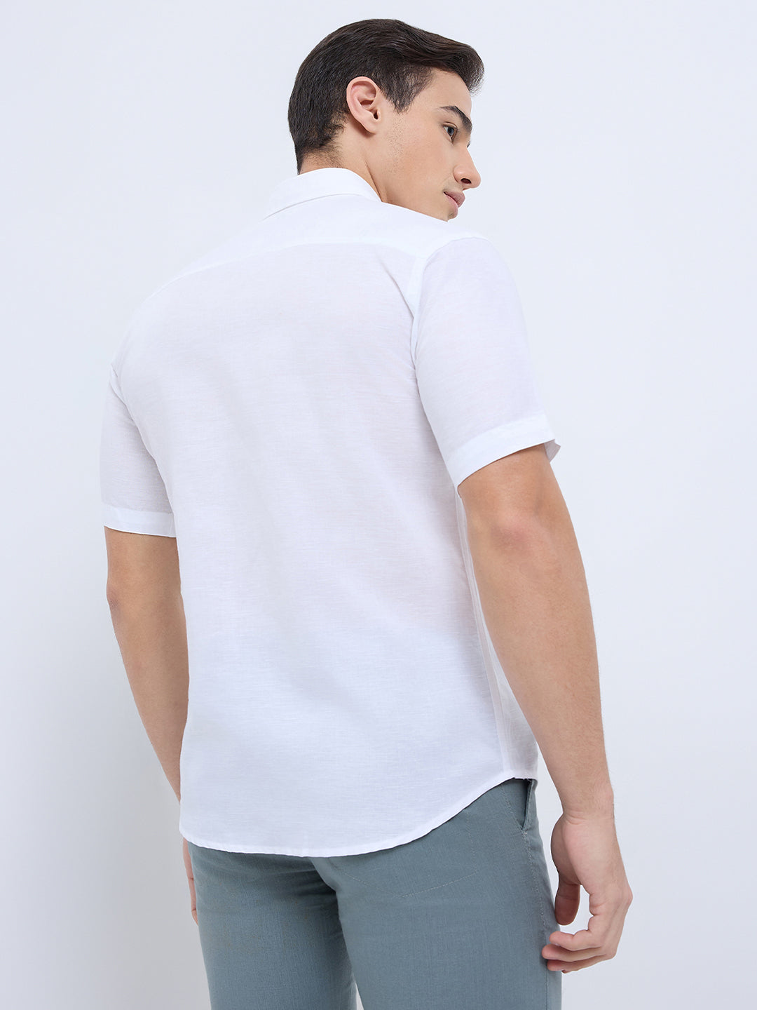 Park Avenue White Casual Shirt 