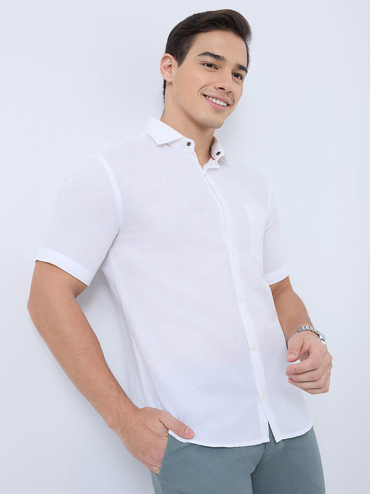 Park Avenue White Casual Shirt 