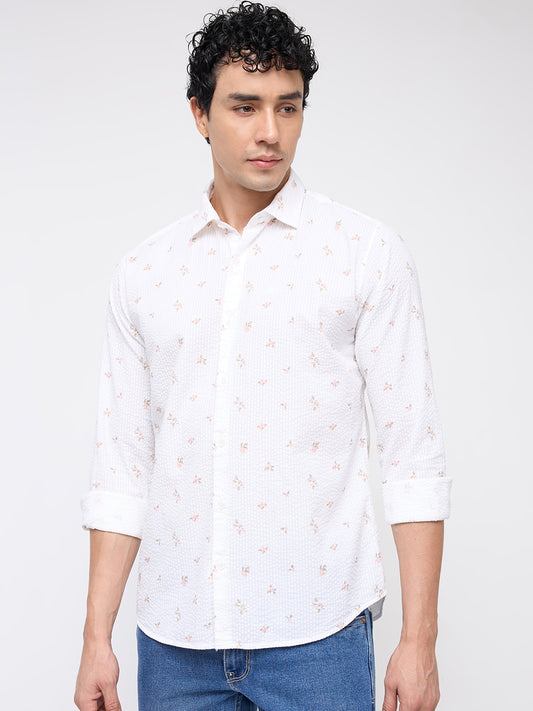 Park Avenue Red Casual Shirt