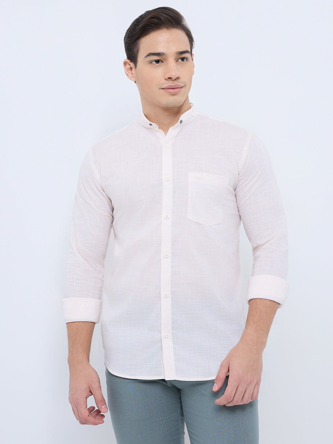 Park Avenue Orange Casual Shirt 