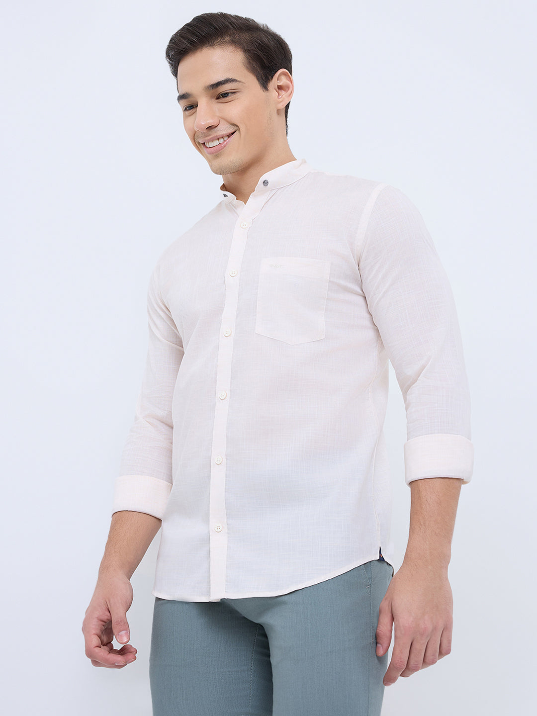 Park Avenue Orange Casual Shirt 