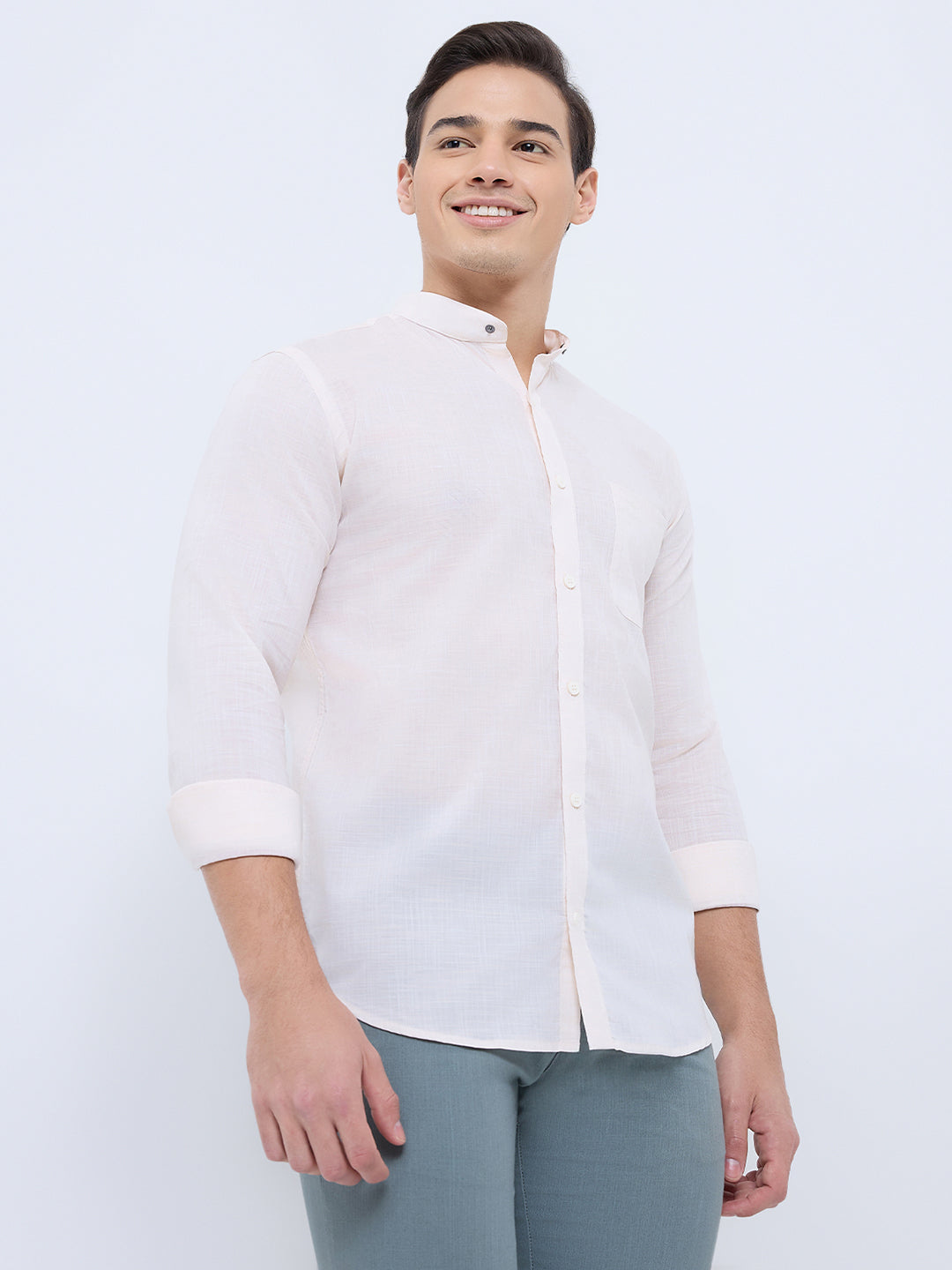 Park Avenue Orange Casual Shirt 