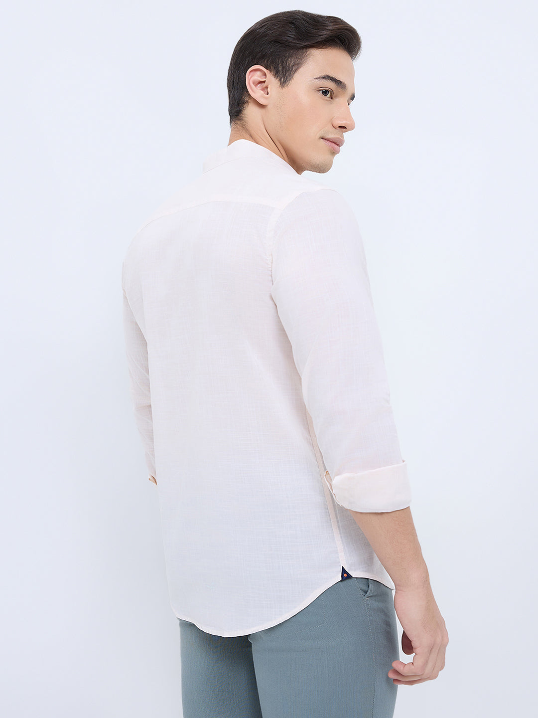 Park Avenue Orange Casual Shirt 