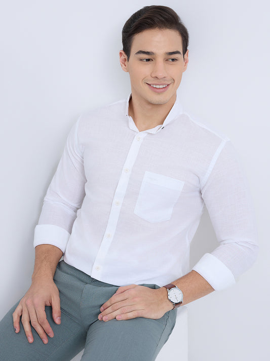 Park Avenue White Casual Shirt 