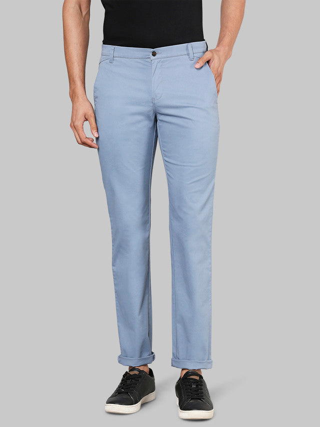 Park Avenue Men Blue Solid Super Slim Fit Trouser – MyRaymond