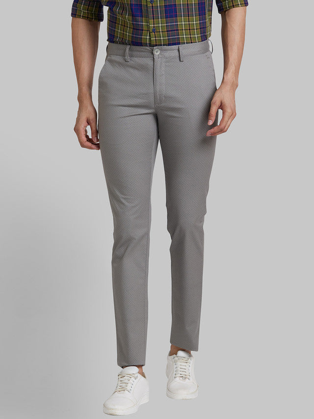 Park Avenue Men Grey Printed Super Slim Fit Trouser – MyRaymond
