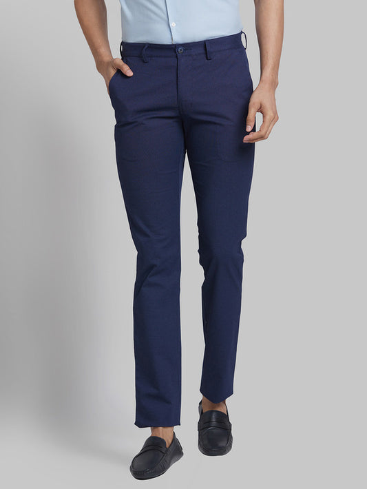 Park Avenue Men Blue Neo Fit Printed Trouser