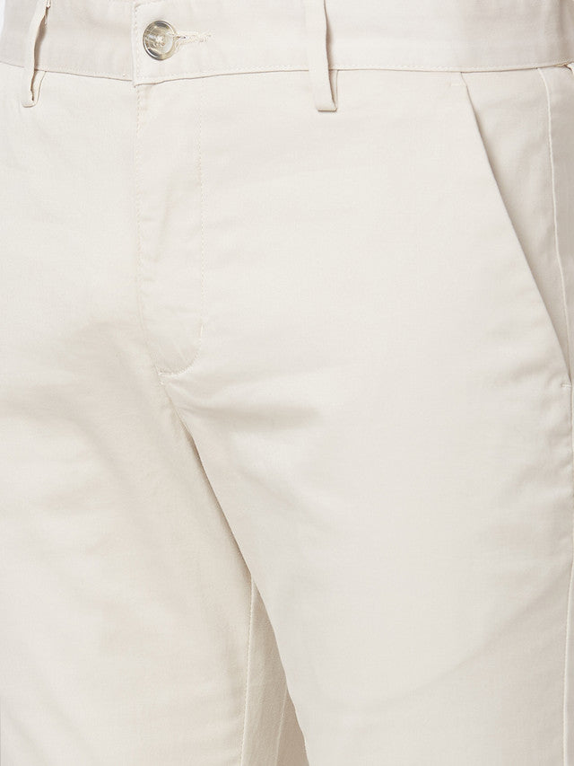 Park Avenue Brown Solid Neo Fit Cotton Blend Trouser
