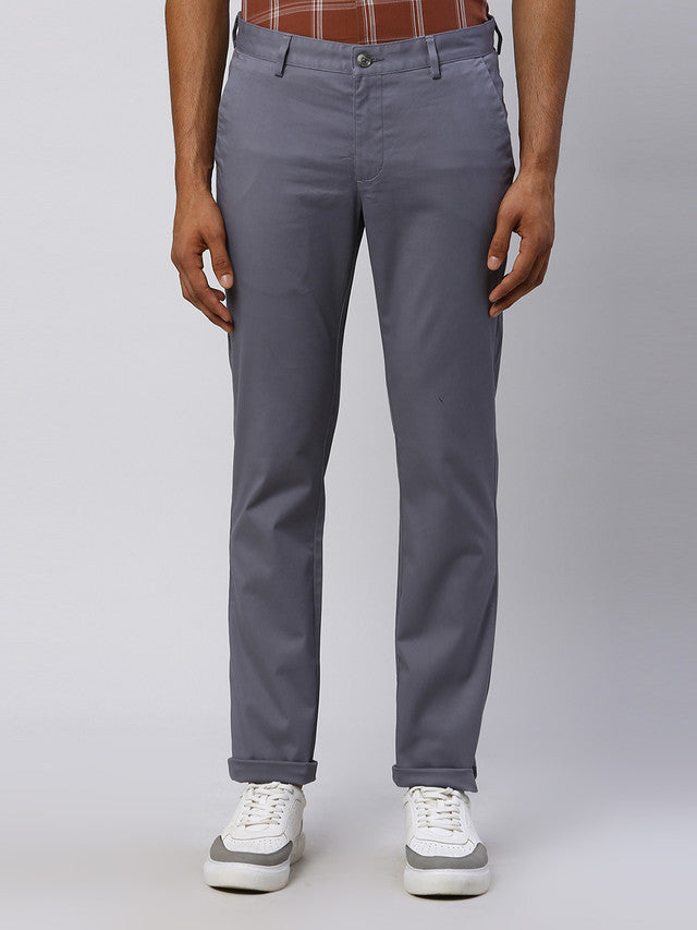 Park Avenue Men Grey Solid Super Slim Fit Trouser – MyRaymond