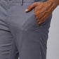 Park Avenue Men Grey Solid Super Slim Fit Trouser