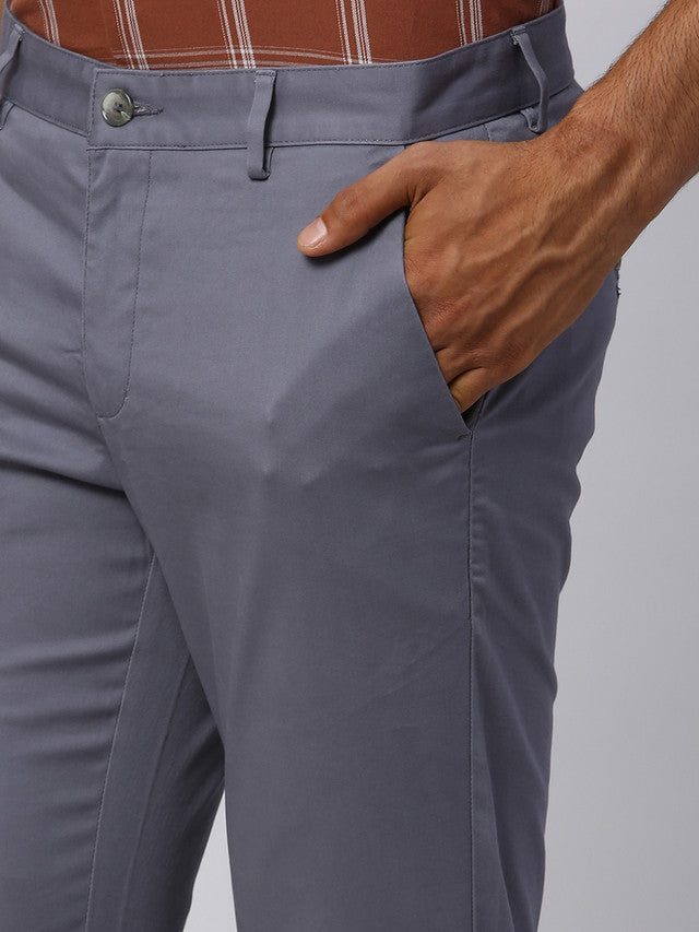 Park Avenue Men Grey Solid Super Slim Fit Trouser – MyRaymond