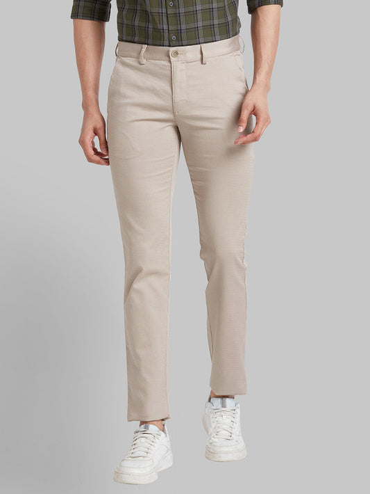 Park Avenue Men Brown Neo Fit Printed Trouser