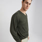 Park Avenue Men Red Solid Regular Acrylic Blend Full Sleeve Pullover