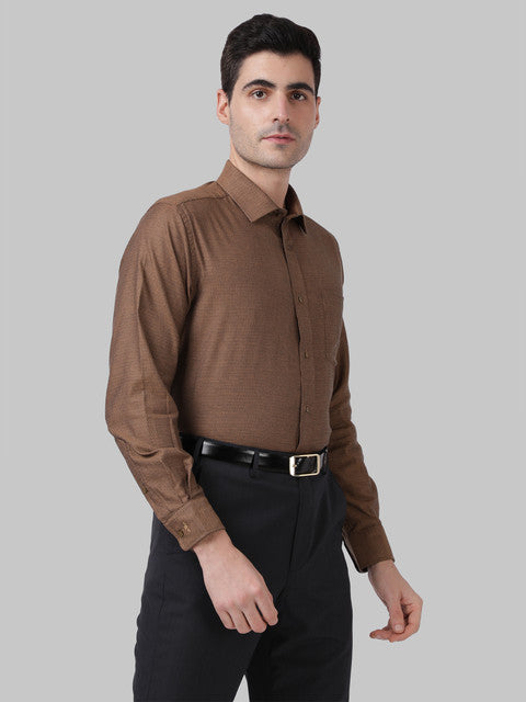 Park Avenue Brown Formal Shirt