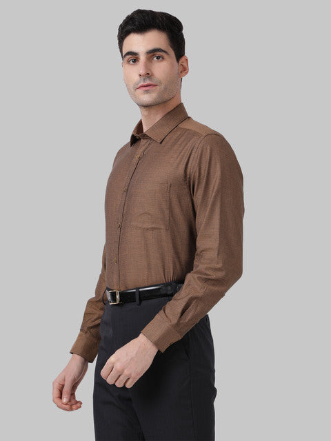 Park Avenue Brown Formal Shirt