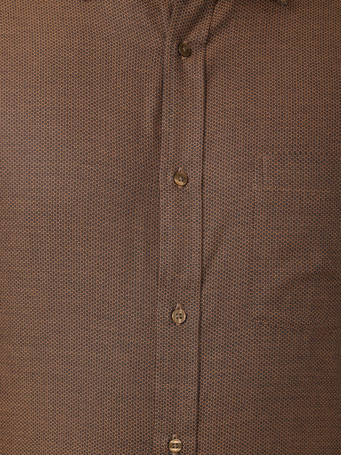 Park Avenue Brown Formal Shirt