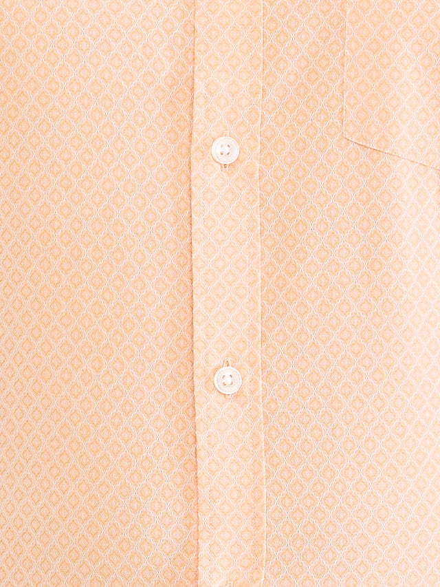 Park Avenue Orange Structure Regular Fit Cotton Formal Shirt