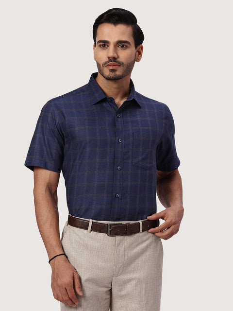 Park Avenue Blue Formal Shirts