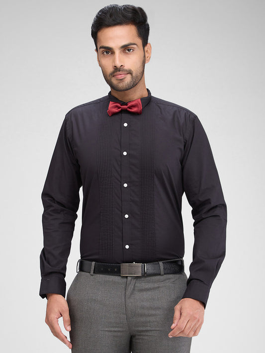 Park Avenue Men Black Slim Fit Solid Formal Shirt