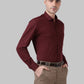 Park Avenue Maroon Formal Shirt