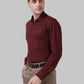 Park Avenue Maroon Formal Shirt