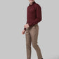 Park Avenue Maroon Formal Shirt