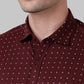 Park Avenue Maroon Formal Shirt